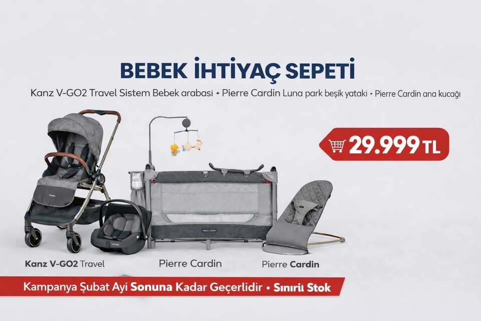 Bebek İhtiyaç Sepeti – Travel Sistem + Park Beşik + Ana Kucağı